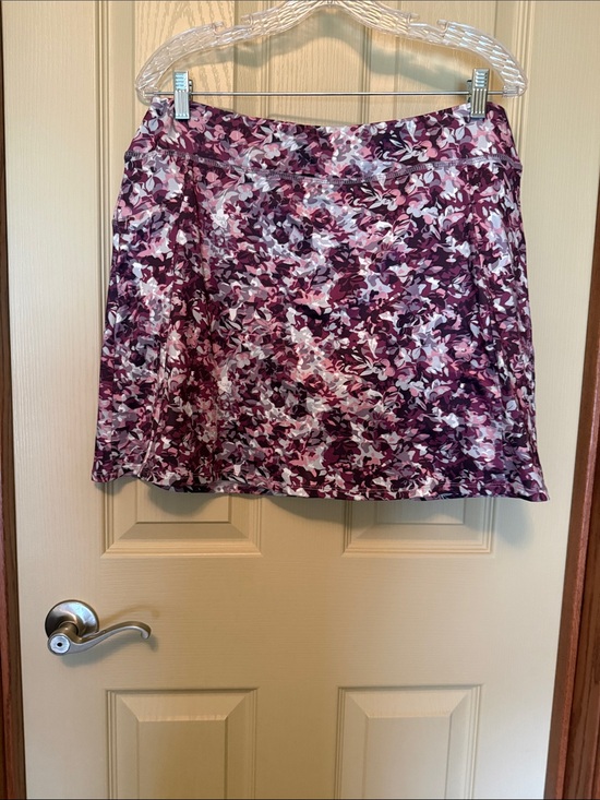 North River Outfitters Dresses & Skirts - Floral Print A-Line Skirt in Purple Blend